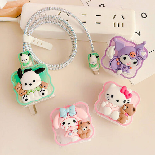 Miniso Sanrio5Pcs Σετ Προστατευτικών Καλωδίων για Συμβατότητα με Xiaomi Θήκη Γρήγορου 1