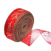 Fita de cetim vermelha de Natal, 400 x 6,3 cm, fita de seda natalina para decoração e embrulho de presentes.