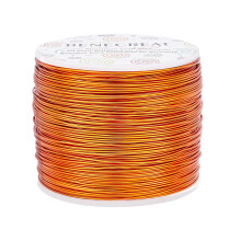 20 gauge 770 ft aanslagbestendig sieradendraad, buigbaar aluminium draad voor het maken van sieraden en kralenwerk, oranje/rood