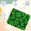 Mouse Pad Clover Leaves με αντιολισθητική βάση από καουτσούκ, τετράγωνο υπόστρωμα 8,3'' x 9,8'' 3