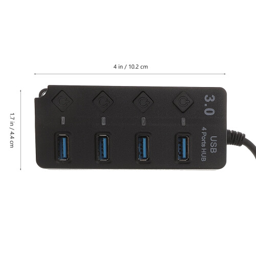 Προσαρμογέας επέκτασης μεταφοράς USB Hub, διαχωριστής USB 3.0 4 θυρών, αξεσουάρ 1