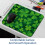 Mouse Pad Clover Leaves με αντιολισθητική βάση από καουτσούκ, τετράγωνο υπόστρωμα 8,3'' x 9,8'' 6