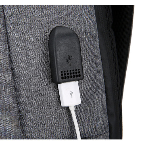 Σακίδιο πλάτης για άνδρες, φόρτιση USB, αδιάβροχο, φορητός υπολογιστής 15,6 ιντσών, 1