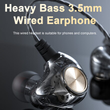 SUSUchens Drátová sluchátka Stereo Surround Do uší Redukce hluku Rychlá odezva 3,5mm Herní sluchátka Napájení pro telefon Modrá