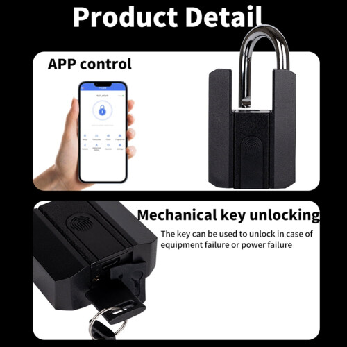Κλείδωμα δακτυλικών αποτυπωμάτων jixopn APP TTLOCK Συμβατό με Bluetooth για έξυπνη κλειδαριά 2