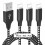 Emlimny Snabbladdning 3-pack 3 meter Lightning-kabel Flätad Nylon 1