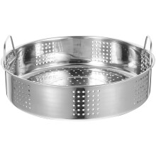 Vaporera de bollos Bao Eease con cesta metálica apilable y asas para dim sum de restaurante.