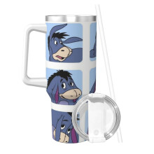 Cupán Caife Te/Fuar Cruach Dhosmálta Inslithe Eeyore Print Thermos 40oz Ice Bully le Láimhseáil