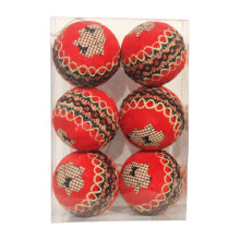 ZKCCNUK6pc Kerstdecoraties voor buiten, plastic hangende ornamenten 6 cm, compatibel met kerstboomversieringen