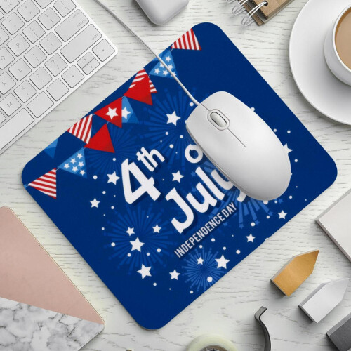 Mouse Pad για την Ημέρα Ανεξαρτησίας με αντιολισθητική βάση από καουτσούκ, τετράγωνο 1