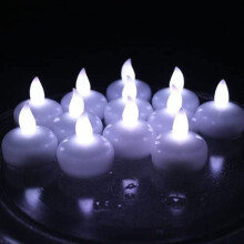 Velas Flutuantes, Velas de LED Flutuantes Sem Chama, Pacote com 12, Impermeáveis, para Casamento, Festa, Spa, Casa, Decoração Interna e Externa -