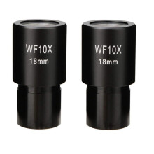 2 unidades de oculares de campo amplio WF10X para microscopio biológico, lente óptica, ocular de gran angular de 23,2 mm de diámetro.