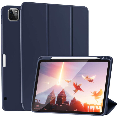 Capa compatível com iPad Pro de 11 polegadas (4ª/3ª/2ª geração) 2022/2021/2020 com suporte para Apple Pencil [Compatível com Apple Pencil de