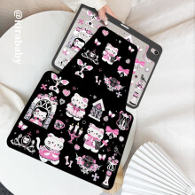 Obrotowy o 720, kompatybilny z etui ochronnym iPad Air6, 2024, nowy, 9/10 generacji, czarny, Katie, 13-calowy, żeński, Air5, akrylowy