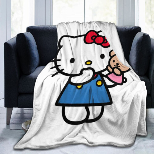 Hello Kitty Blanket Ultra-Soft Micro Fleece Blanket Microfiber Throw Blankets For Couch Sofa Bed40"X30"
