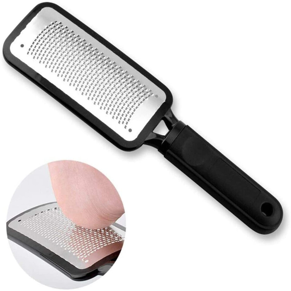 Foot File and Callus Remover, Stainless Steel Rasp for Dead Skin, Wet Dry Pedicure Tool for Heels