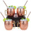 Moscow Mule Glass - Χάλκινο Γυαλί - 500ml - Συσκευασία των 4 - Ανοξείδωτο Ατσάλι - Πλένεται στο 1