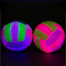 Ykohkofe Fidget toys Bola de vôlei LED piscante em formato de ouriço, brinquedo infantil que muda de cor