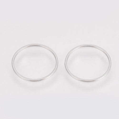 304 Δακτύλιος σύνδεσης από ανοξείδωτο ατσάλι, χρώμα ανοξείδωτου ατσαλιού 12x0,8~1mm