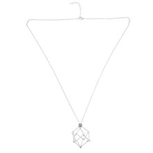 Halskettingkoord, lege kristallen steenhouder, hanger, stenenhouder, kristallen houder, accessoire