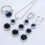 Γυναικεία κολιέ με κρεμαστό κόσμημα από ψεύτικο πολύτιμο λίθο, κυβικά ζιρκονία, 6