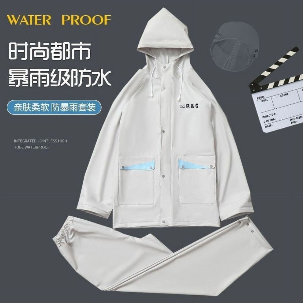 Fashion Thicken Raincoat Suit Split Waterproof Rain Jacket Pants Rainsuit Foldable Windproof Outdoor Mortocycle Rain Coat Suits 9164030798458