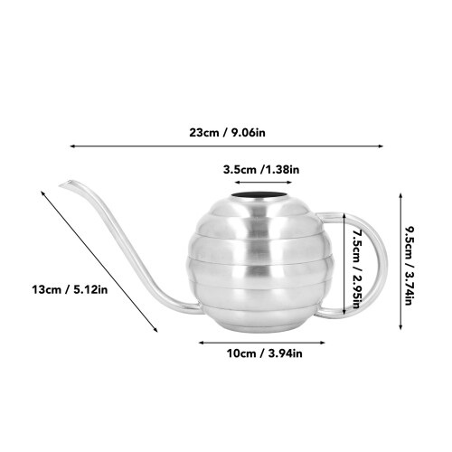 Gießkanne aus Edelstahl 400 ml Silber 1