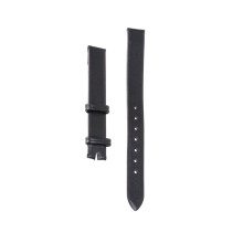 Leren horlogebandje, ultrafijn polsbandje voor dames, vervangend horlogebandje (10 mm, zwart)