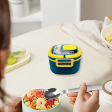 1100 ml:n bento-rasiat aikuisille ja lapsille - BPA-vapaa, elintarviketurvallinen, kannettava lounasrasia haarukalla ja lusikalla - yhteensopiva
