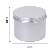 Tarro de cosméticos vacío de aluminio Winysin, envase de hojalata plateado con tapa de rosca para manualidades.