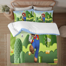 Super Mario ágyneműhuzat-szett lányoknak és fiúknak Super Mario férfi egyrészes ágyneműhuzat-szett 228*264CM