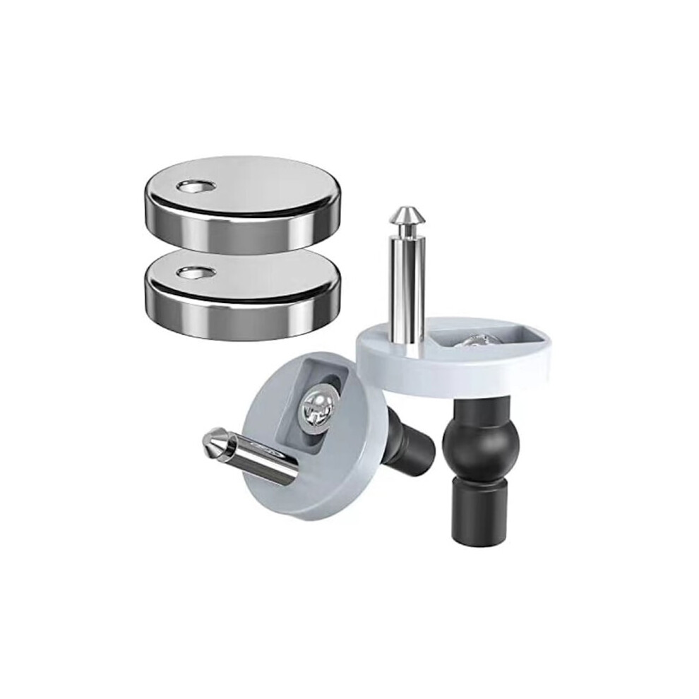 2Pcs Toilet Seat Hinges Top Fix Hinge Pack Assembly Replacement Silver Onesize 9048212911128