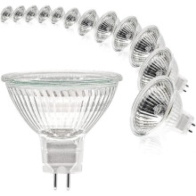 Lâmpada de destaque Mr16, lâmpada de 12V 20W, lâmpada Gu5.3 dimerizável, lâmpadas halógenas de 2 pinos, branco quente 2700K, pacote com 12