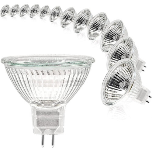 Λάμπα Mr16Spot, Λάμπα 12v20w, Λάμπα Gu5.3 με ρύθμιση φωτεινότητας, Λαμπτήρες αλογόνου 2