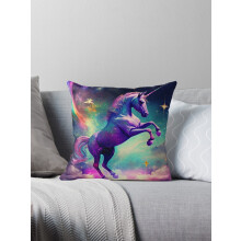 AIVO Bright Space Rainbow Unicorn Huse de pernă Husă de pernă Husă de canapea cu două fețe