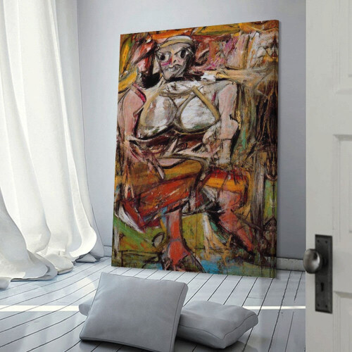 Αφίσα Willem De Kooning Αφίσα Αφηρημένης Παράστασης Τέχνη Τοίχου Αφίσα Κύλισης σε Καμβά 2