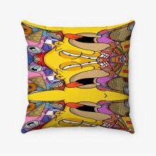 AIVO Homero Simpsons personalizat față de pernă personalizată din poliester tors pătrat față de pernă decorativă pernă canapea pat aruncă