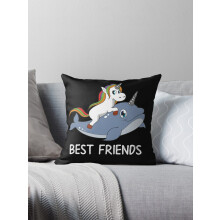 AIVO Unicorn și Narwhal Cei mai buni prieteni Huse de pernă Husă de pernă Husă canapea Două Fețe