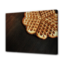 Waffle Sweetheart Food Cooked Canvas Poster Decor Dormitor Peisaj Sportiv Decor Cameră Birou Cadou, Stil Ramă, 16x24inch (40x60cm)