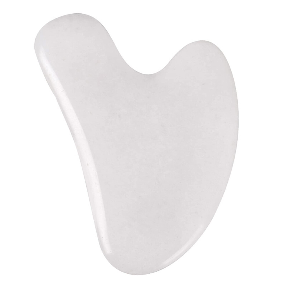 Rose Quartz V Shaped Gua Sha Board Facial Massage Tool for Puffiness and Wrinkle Reduction