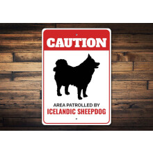 Skylt för isländsk fårhund Varning Hundskylt Fårhundälskare Hundrasskyltar Fårhundspresent Isländsk spets Hundskylt Hundskylt i metall