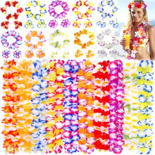 Colliers de fleurs hawaïens Tiergrade multicolores, résistants à l'usure, 4252 pouces (paquet de 10)