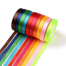 1Grúpa Boscaí Bronntanais Lá Vailintín Pacáistí Ribín Satin Dath Measctha1/2 orlach (12mm) 25 slat/rolla (22.86m/grúpa) 250 slat/grúpa10