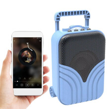 Jacenvly New Year Decorations 2024 Clearance, Compatible with Bluetooth, Mini Trolley Speaker, Vintage Portable Audio Gift