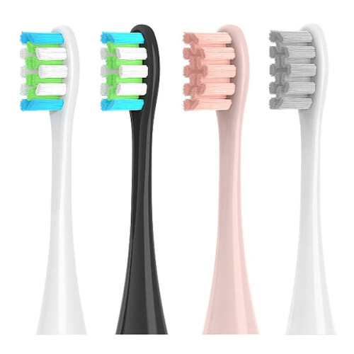 Cabeças de escova de dentes elétrica Oclean – pacote com 2 e pacote com 4 unidades, pretas. 2