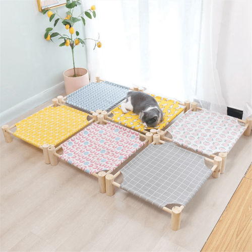 Cat and Dog Hammock Bed Wooden Cat Hammock Elevated Cooling Bed K 1
