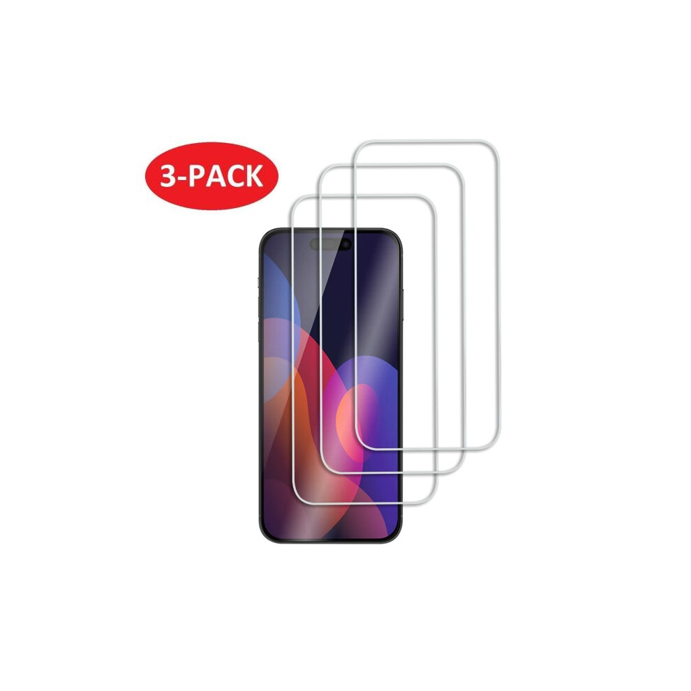 3-Pack - Compatible With Iphone 15 Tempered Glass Screen Protector 9048212965756