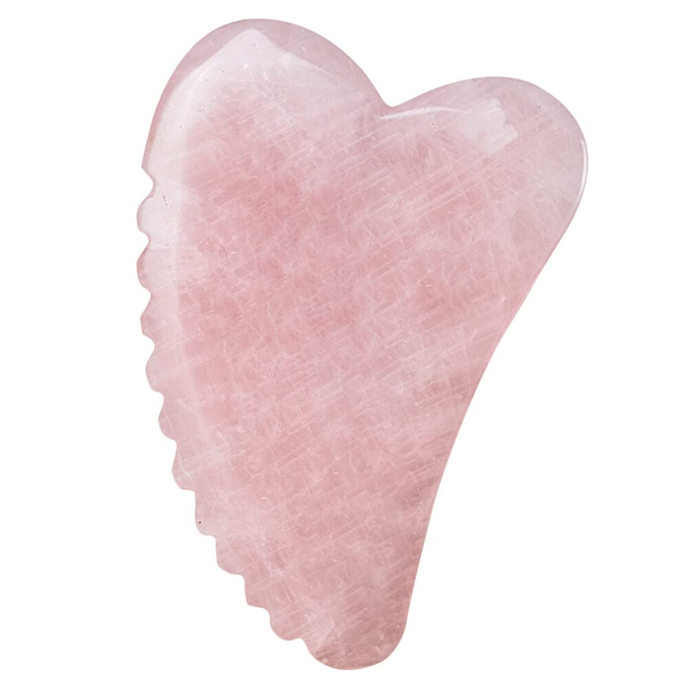 Pink Gua Sha Tool Crystal Jade Facial Massager For Face And Neck Slimming And Wrinkle Reduction