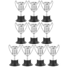 10 Pcs Mini Toys for Girls Kids Achievement Trophy Football Party Favors Plastic Decor Award Model Ornaments Child
