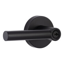 Conjunto de maçaneta de porta de entrada com chave, cilindro único e haste redonda Miseno Mlk1012Elkton - Preto